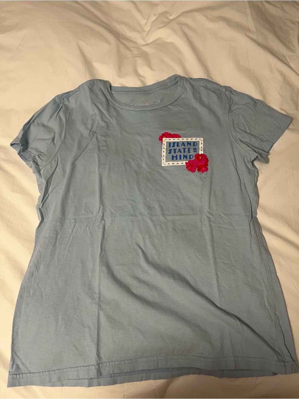 ROYAL CARIBBEAN Light Blue 'Island State of Mind' Floral Tee